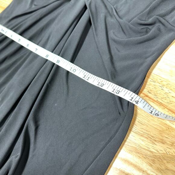 Helmut Lang NWT Pleated Leather Trimmed Cady Mini Dress Black Size M Collar - Picture 11 of 12